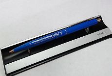 Ручка Сенатор Поинт синяя с печатью лого серебром КУБГУ