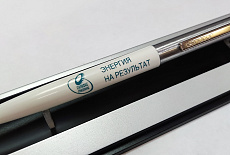 Круговая печать на корпусе ручки Point Metall для компании Силовые Машины